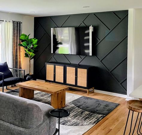 Gallery - THE BOARDROOM ACCENT WALLS Behind Tv Wall Decor Ideas, Behind Tv Wall Decor, Wall Behind Tv, Accent Wall Design, Tv Wall Decor Ideas, Built In Shelves Living Room, Tv Wall Decor, Room Upgrade, Beautiful Home Designs