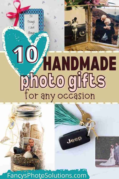 10 Photo Present Ideas that are Unique & Meaningful Fathers Day Photo Gift Ideas, Fathers Day Gifts Ideas With Pictures, Photo Mothers Day Gifts, Unique Photo Gift Ideas, Diy Memory Gifts, Homemade Photo Gifts, Photo Gift Ideas Diy, Photo Present Ideas, Anniversary Photo Gift Ideas