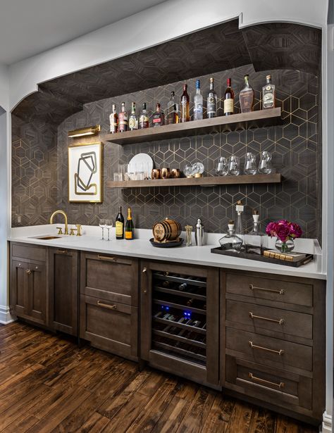 Modern basement bar