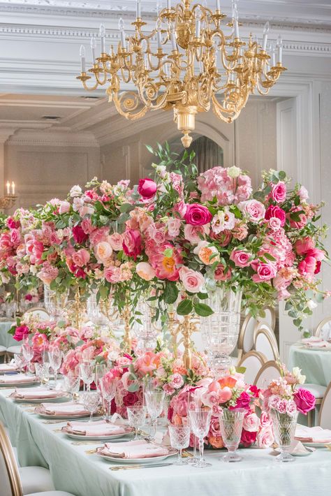 Pink Tablescape, Pink Wedding Decorations, Pink Wedding Inspiration, Wedding Event Design, Luxury Wedding Venues, Deco Floral, Wedding Tablescapes, Star Wedding, Floral Centerpieces