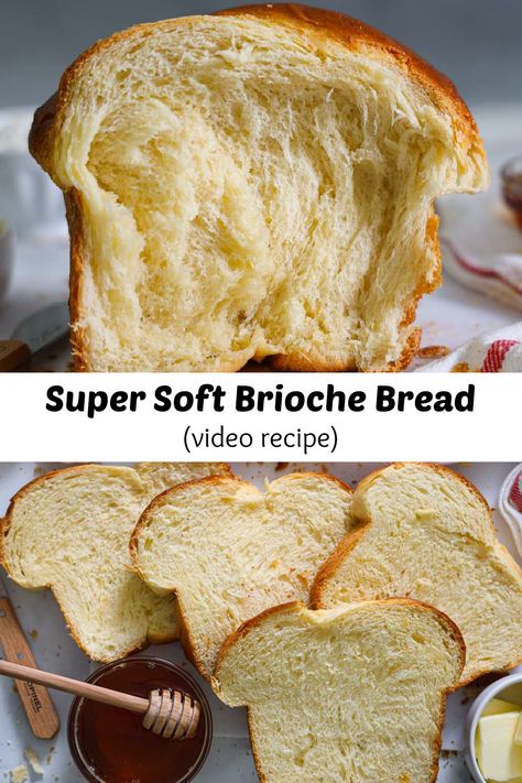 Homemade Brioche Bread Recipes, Best Fluffy Bread Recipe, Bread Maker Brioche Recipe, Easy Brioche Recipe, Diy Brioche Bread, Brioche Bread Maker Recipe, Bread Recipes Brioche, Brioche Bread Loaf, Best Brioche Recipe