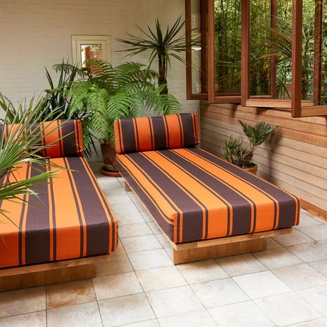 HKliving - Teak Outdoor Daybed | Connox Outdoor Benches, Dutch House, Hk Living, Outdoor Daybed, Urban Setting, Teak Outdoor, Garden Sofa, Natural Landscape, Outdoor Bench