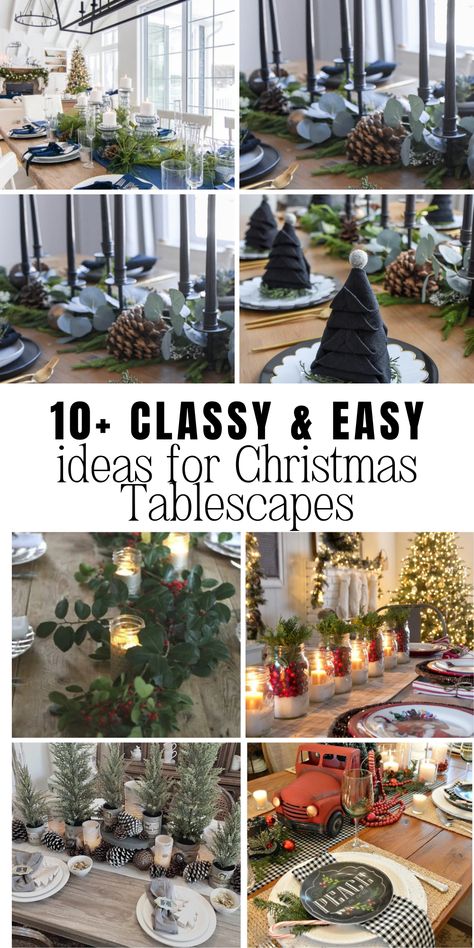 Christmas Tablescape Table Scape Christmas, Winter Tablescapes After Christmas, Winter Tablescape Ideas, Modern Christmas Tablescape, Tablescapes For Christmas, Christmas Tablescapes Ideas, Christmas Tablescapes Elegant, Farmhouse Kitchen Wall Art, Country Kitchen Wall Decor