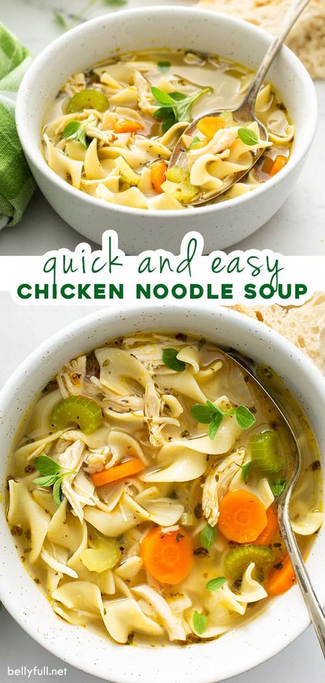 Quick Chicken Noodle Soup, Homemade Chicken Noodle Soup Recipe, Chicken Noodle Soup Recipe Homemade, Chicken Soup Recipes Easy, Easy Chicken Soup, Chicken Noodle Soup Crock Pot, Chicken Noodle Soup Recipe, Chicken Noodle Soup Easy, Homemade Chicken Noodle