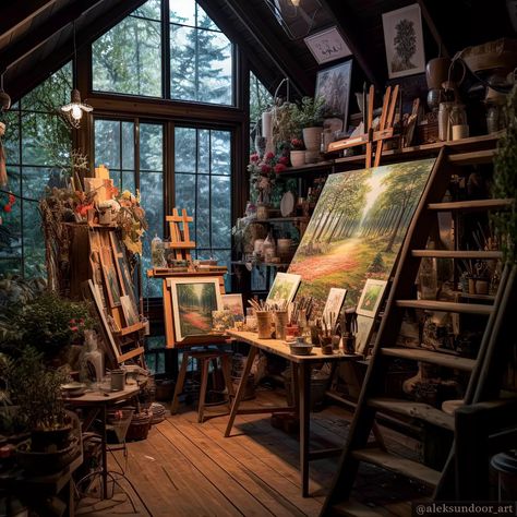 Art Studio Space, Art Studio Room, Art Studio At Home, Dream Studio, Studio Room, Dream Room Inspiration, Dream House Interior, Cozy Room, Studio Space