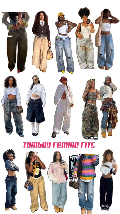 #streetwear#tomboy#femme#outfitinspo#streetwearlookbook Femme Style Outfits, Tomboy Outfits Summer, Streetwear Lookbook, Tomboy Femme, Tomboy Outfits, Tomboy Fashion, Streetwear Outfits, Pretty Outfits, Streetwear Fashion