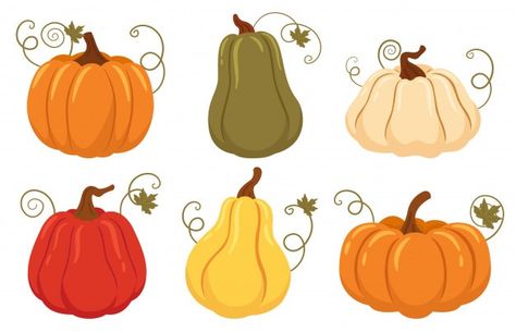 Different Types Of Pumpkins, Cute Pumpkin Illustration, Pumpkin Cute Drawing, Halloween Pumpkin Illustration, Fall Pumpkin Drawing, Pumpkins Drawings, Simple Pumpkin Drawing, Pumpkin Illustration Autumn, Pumpkins Illustration