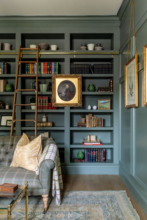 Deur Ensuite, Cozy Home Library, Home Library Rooms, Victorian Interior, Library Room, Home Library Design, Home Libraries, Built In Bookcase, Home Library