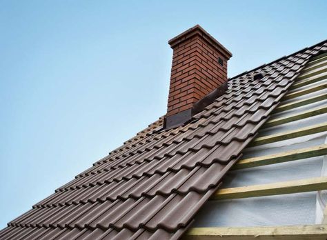 Metal shingles may be long panels that are applied from the bottom up. Roofing Repair, Metal Shingle Roof, Metal Shingles, Roof Maintenance, Steel Roofing, Roof Architecture, Solar Roof, Best Solar Panels, Cool Roof