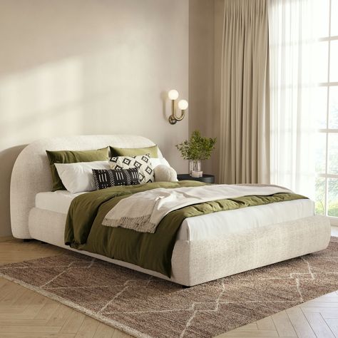 Beds Comfiest Bed, Bedroom Inspirations For Small Rooms, Cloud Bed, Neutral Bedrooms, Loft Interior, Small Space Bedroom, Round Beds, Bedroom Renovation, Upholstered Bed Frame