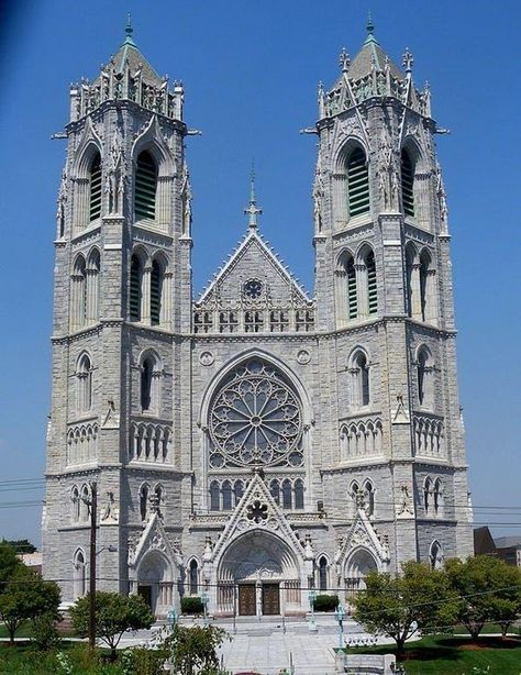 Sacred Heart Cathedral? -  Most Beautiful Churches in America | List of US Temples and Cathedrals Building Reference, Sacred Heart Cathedral, Cathedral Basilica, Gothic Cathedrals, Cathedral Architecture, Gothic Cathedral, Newark Nj, Sacred Architecture, The Sacred Heart