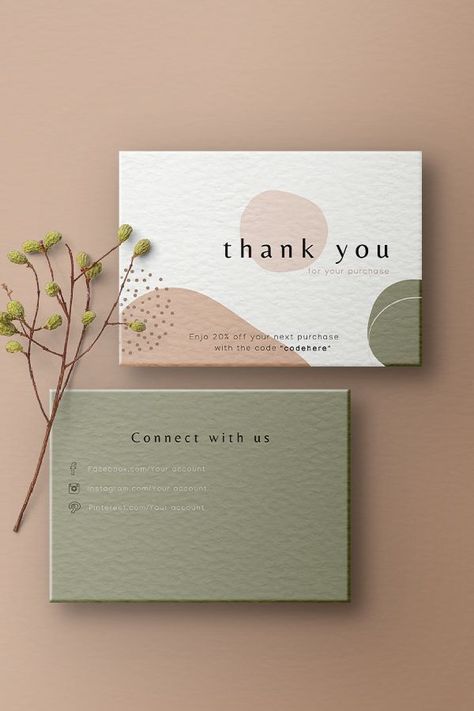 Desain Merek, Soya Mumu, Graphic Design Business Card, Packaging Ideas Business, Thank You Card Design, Graphic Design Business, 카드 디자인, Business Thank You Cards, Beauty Salons