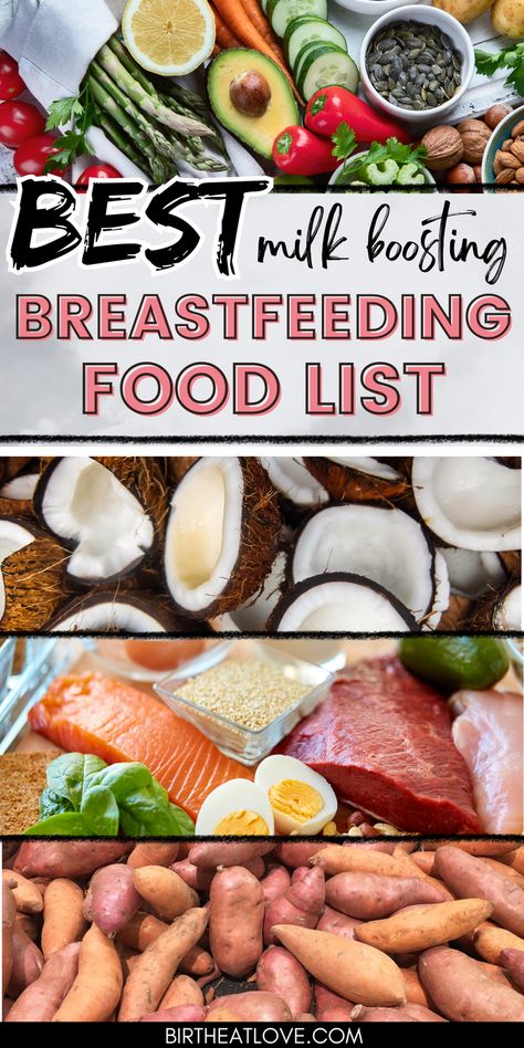 Best Snacks For Breastfeeding Moms, Best Foods To Increase Milk Supply, Healthy Foods For Breastfeeding Moms, Lactation Foods Breastfeeding, Good Foods For Breastfeeding Moms, Foods For Postpartum, Healthy Post Partum Food, Meals For Milk Production, Nursing Diet Breastfeeding