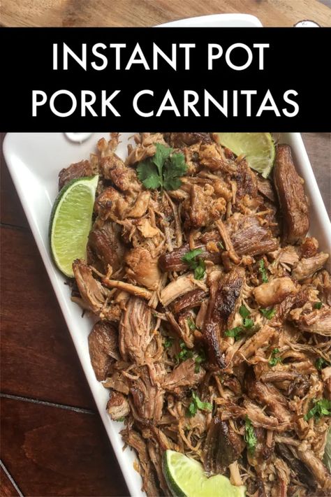 Instant Pot Carnitas Recipe, Instant Pot Pork Carnitas, Pressure Cooker Pulled Pork, Pulled Pork Carnitas, Pork Carnitas Recipe, Tender Meat, Pork Shoulder Roast, Carnitas Recipe, Tacos Burritos