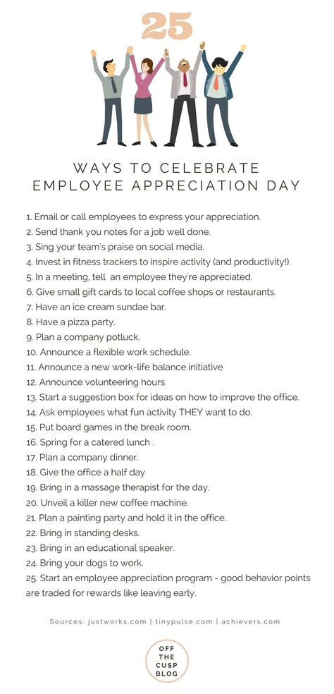 Here are 25 simple, fun, effective, and budget-friendly ideas for celebrating Employee Appreciation Day on March 3! Employee Of The Year Ideas, Hr Activities Ideas, Hr Ideas Employee Engagement, Make Work Fun For Employees, Job Fair Ideas For Employers, Fun Days At Work Ideas, Employee Celebration Ideas, Staff Get Together Ideas, Employee Superlatives