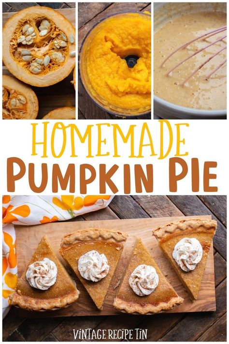 Home Made Pumpkin Pie Recipe, Fresh Pumpkin Pie Recipe, Fresh Pumpkin Recipes, Frozen Pumpkin Pie, Whole Pumpkin, Thanksgiving Host, Healthy Pumpkin Pie Recipe, Pumpkin Pie From Scratch, Fresh Pumpkin Pie