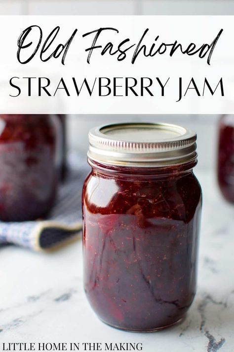 Strawberry Jam For Canning, Strawberry Jam Recipe No Pectin, Strawberry Jam With Pectin, Recipe For Strawberry Jam, Low Sugar Strawberry Jam Recipe, Strawberry Jelly Recipes, Strawberry Jam Recipe Without Pectin, Strawberry Jam Without Pectin, Jam Without Pectin