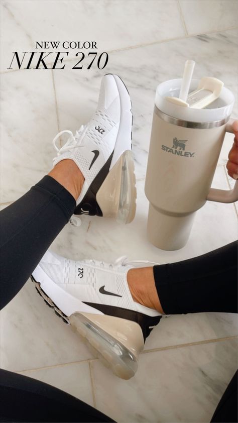 Nike Fall Shoes, Trendy Womens Sneakers 2023, Nike Shoes Women Workout, How To Style Nike Air Max 270 Outfits, Womens Tennis Shoes 2023, Gym Sneakers Women Workout Outfits, Jeans And Gym Shoes Outfits, Womens Casual Sneakers Outfit, Women’s Gym Outfit Ideas