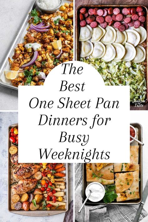 One-sheet pan meals are the perfect way to fast get a delicious, easy dinner. You'll have plenty of options with these 21 amazing recipes from this collection. Whether you're in the mood for classic comfort food or something a little more exotic, there's sure to be a recipe here that will fit the bill. And since all these meals are made within 30 minutes or less in the same oven tray, they're perfect for busy weeknights. So read on and start cooking! One Sheet Pan Dinners, Best Sheet Pan Dinners, One Sheet Pan Meals, Sheet Pan Meals, Oven Tray, Easy Sheet Pan Dinners, Sheet Pan Dinners Recipes, Pan Dinners, Pan Meals