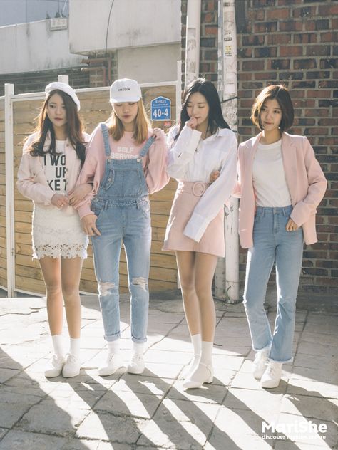 Korean Fashion Similar Look | Official Korean Fashion K Fashion, Korean Fashion Pastel, Mode Pastel, Korean Fashion Ulzzang, Korean Fashion Ideas, 여름 스타일, Korean Fashion Outfits, Korean Outfit, Pastel Fashion