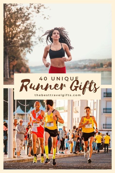 40 unique runner gifts with two photos of people running Runners Basket Gift, Marathon Care Package Ideas, Senior Gifts For Cross Country Runners, Gift For Runner Women, Gift Ideas For Cross Country Coach, Best Gifts For Runners, Running Gifts For Men Runners, Gifts For Cross Country Runners, Running Coach Gifts