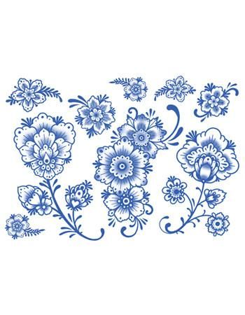 Dutch Tattoo, Blue Ink Tattoos, Dutch Pottery, Tea Setting, Realistic Temporary Tattoos, Stick N Poke, Full Back Tattoos, Floral Ornaments, Tattoo Paper