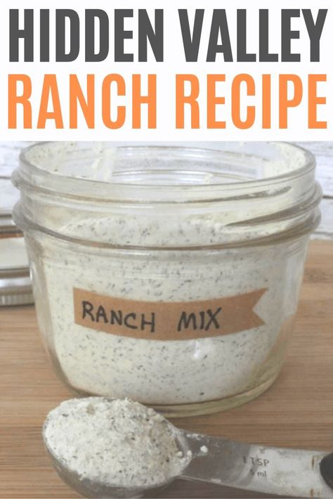 Homemade Ranch Dressing Mix Recipe, Ranch Seasoning Mix Recipes, Ranch Dressing Mix Recipe, Gluten Free Ranch Dressing, Ranch Dip Mix, Hidden Valley Ranch Recipes, Homemade Ranch Dressing Mix, Ranch Seasoning Recipes, Homemade Ranch Dip