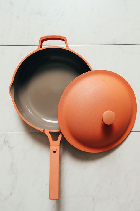 We put this versatile non-stick pan to the test! Is it worth the price? Read to find out! #alwayspan #review #minimalistbaker Pottery Tea Pots, Always Pan, Minimalist Baker, Camping Cookware, Is It Worth It, Kitchen Ware, Cooking Pan, Our Place, Steel Wool