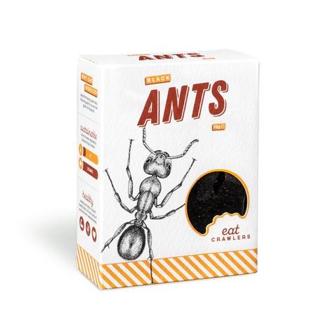 Lightly Salted Insects Edible Insects, Black Ants, Crustaceans, Food Packaging Design, Ants, Allergies, Packaging Design, Insects, Packaging