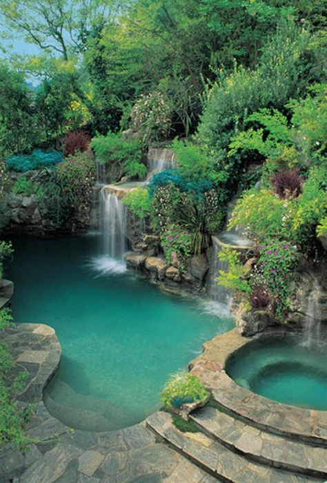 13 swimming pools you have to see to believe- slideshow - slide - 7 - TODAY.com Kolam Koi, Hot Tub Designs, Taman Air, Hot Tub Garden, Small Pool Design, Dream Pools, Beautiful Pools, Earthship, Natural Pool