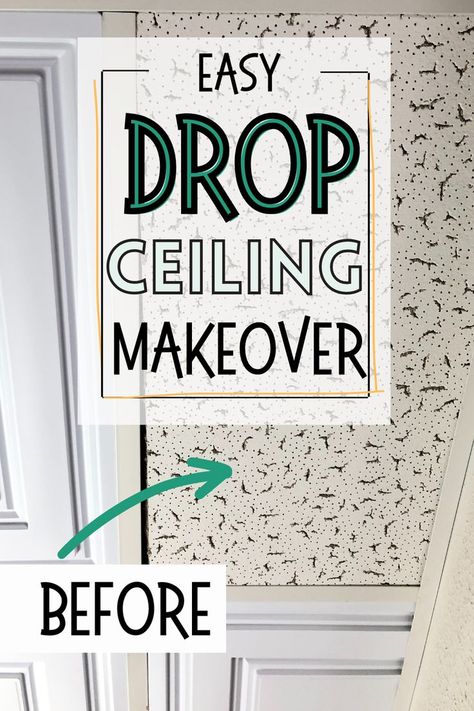 Drop Ceiling Tiles Diy, Modern Ceiling Ideas, Cheap Ceiling Covering Ideas, Office Ceiling Tiles, Diy Drop Ceiling, Ceiling Tiles Diy, Cheap Ceiling Ideas, Drop Ceiling Makeover, Ceiling Tiles Painted