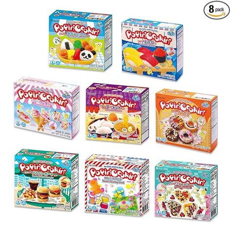 Amazon.com : Popin Cookin Kits Variety 8 Pack. Poppin Cookin, Gummy Sushi Candy, Kracie, Gummy Candy Making Kit, Japanese Candy Kit, Mini Food Kit : Grocery & Gourmet Food Gummy Sushi, Sushi Candy, Popin Cookin, Asian Snacks To Buy, Food Kit, Tokyo Treat Box Japanese Snacks, Japanese Crystal Candy, Sushi Kit, Japanese Candy Kits