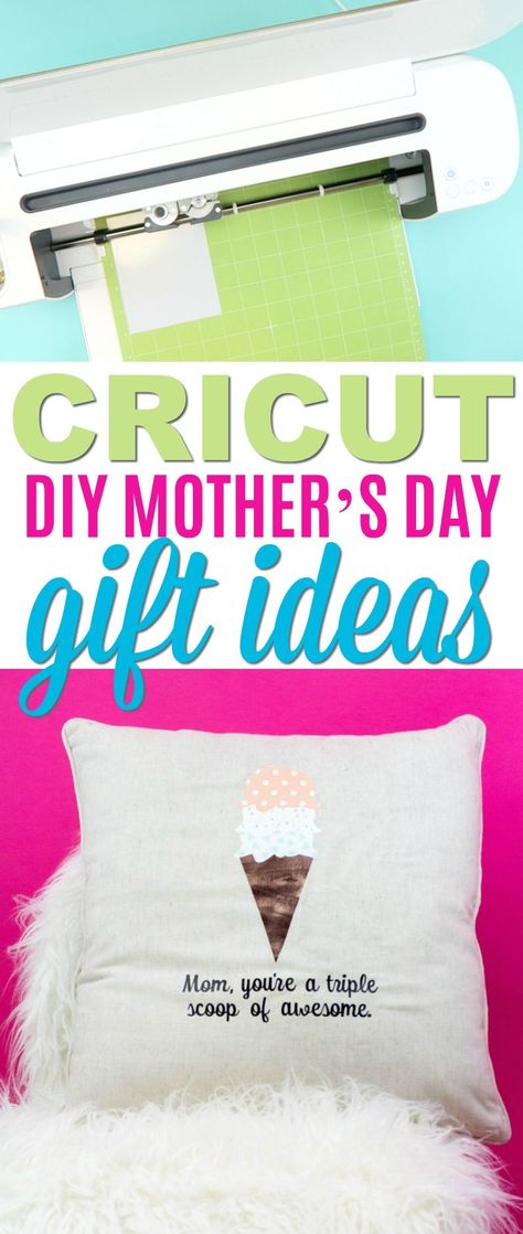 If you’re looking for the perfect Mother’s Day Gift then look no further. Sometimes it can be hard to find a great DIY gift idea, so I hope this inspires you. We made a Cricut DIY Mother’s Day Gift Idea. If there’s one thing I know it’s that most moms love home decor. This fun pillow is the perfect project to make for any mom that’s a “triple scoop of awesome”. Homemade Gifts For Mom, Cricut Iron On Vinyl, Cricut Gifts, Fun Pillow, Diy Mother's Day, Cricut Hacks, Fun Throw Pillows, Cricut Birthday, Beginner Crafts