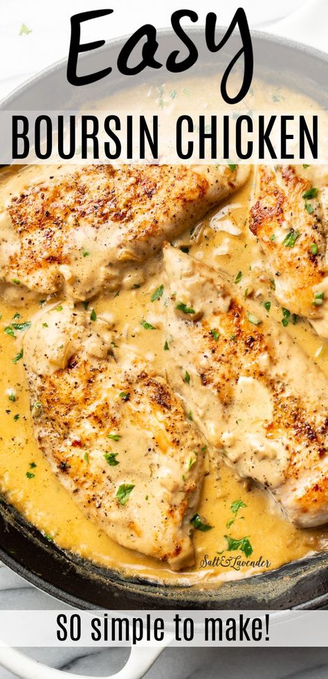 Easy Fancy Chicken Recipes, Chicken Dishes That Freeze Well, Boursin Chicken Slow Cooker, Boursin Cheese Chicken Meatballs, Cool Weather Crockpot Meals, Chicken With Leaks, Chicken Neptune Recipe, Healthy Meat Dishes For Dinner, Best Weekend Dinner Recipes