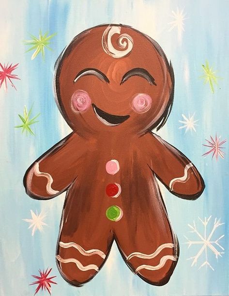 Kids Christmas Painting, Kids Canvas Painting, Christmas Canvas Art, Christmas Paintings On Canvas, Cute Canvas Paintings, Kids Canvas, Holiday Painting, Easy Canvas Painting, Canvas Painting Diy