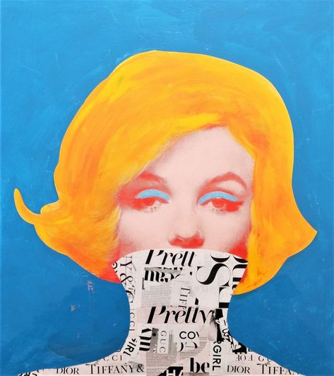 Warhol Paintings, Marilyn Monroe Painting, Andy Warhol Inspired, Andy Warhol Pop Art, Marilyn Monroe Portrait, Art Pretty, Marilyn Monroe Art, Art Cover, Modern Pop Art