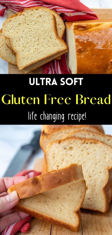 Learn how to make the best soft, white gluten free bread recipe easily from scratch! Homemade sandwich bread is made from simple ingredients, comes together in minutes, and will be your new go-to gluten free, dairy free recipe! Gluten Free Bread Recipe, Gluten Free Bread Machine, Homemade Gluten Free Bread, Homemade Sandwich Bread, Best Gluten Free Bread, Pudding Chia, Gf Food, Homemade Sandwich, Gluten Free Sourdough