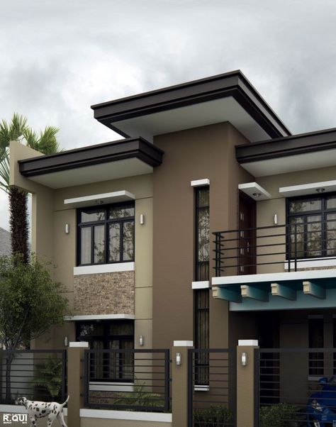 Modern House Colors, Philippines House Design, Modern Residential Architecture, House Paint Color Combination, Exterior House Paint Color Combinations, Two Story House, Best Modern House Design, Exterior Modern, Modern Bungalow House