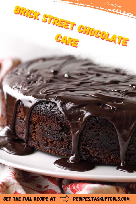 Indulge in the ultimate chocolate lover's delight with our Brick Street Chocolate Cake recipe. This decadent masterpiece features layers of rich, moist chocolate cake and a velvety smooth frosting that will satisfy any sweet tooth. Perfect for celebrations or a cozy evening at home, this easy-to-follow recipe guarantees a bakery-quality dessert. Discover the secrets to achieving a perfectly dense yet fluffy texture, and enjoy the irresistible aroma of homemade goodness. Pin this recipe for your go-to guide on creating a show-stopping chocolate Chocolate Brick Cake, Brick Street Chocolate Cake Recipe, Brick Street Chocolate Cake, Chocolate Cake Uk Recipe, Poor Man’s Chocolate Cake, Overloaded Chocolate Cake, Brick Street, Angel Food Cake Pan, Vegetarian Bake