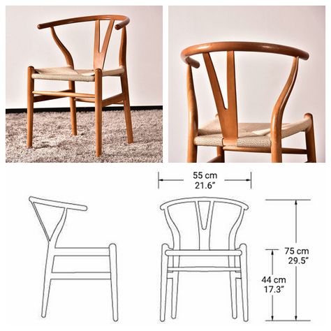 Round Back Wooden Dining Chair, Danish Chair Design, Folding Adirondack Chair Plans, Dining Chair Dimensions, Dining Chair Size, Wegner Wishbone Chair, Modern Wooden Furniture, Danish Design Chair, Round Swivel Chair