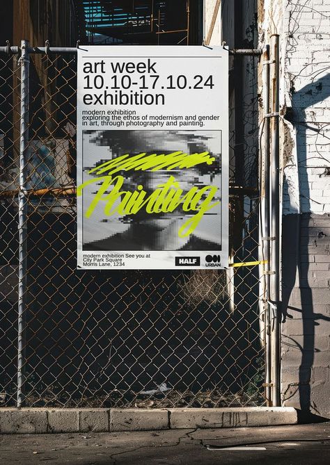 Editable urban exhibition poster mockup | premium image by rawpixel.com / Jubjang Poster Mock Up, Poster Mockup Free, Poster Mockup Psd, Street Poster, Park Square, Billboard Mockup, Art Exhibition Posters, Sign Mockup, Art Poster Design