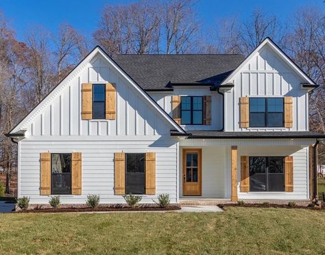 Vertical Siding House Exterior, Board And Batten Mixed With Horizontal Siding, House With Shakes And Siding, Board And Batten Siding 2 Story, Board And Batten Colonial Exterior, Board And Batten And Hardy Plank, Mixed Vertical And Horizontal Siding, Different Direction Siding, Board And Batten Siding Front Porch