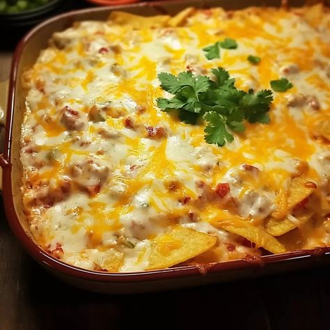 Mexican White Trash Tijuana Trash Recipe, Trash Chicken Recipe, Mexican Casseroles Chicken, Tasty Mexican Recipes, Mexican Junk Food, Mexican Food Recipes Easy Healthy, Recipes With Mexican Cheese, Mexican Trash Casserole Chicken, Texas Trash Chicken Recipe