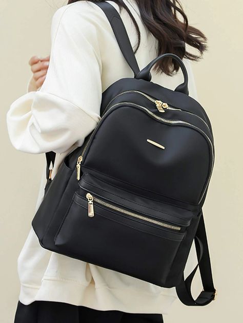 Black Backpack Aesthetic, Mochila Aesthetic, College Bags For Girls, Tas Bahu, Women Backpack Fashion, Colorful Backpacks, Backpack For Teens, Backpack For Women, Outdoor Backpacks