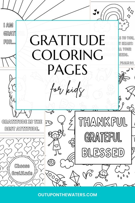 These free printable gratitude coloring pages for kids are great to encourage gratitude and thankfulness. Use in the classroom, church, Sunday school, or at home. Includes coloring pages with gratitude quotes, Bible verse gratitude coloring pages, and a free printable gratitude journal page. Gratitude Journal Cover Page, Gratitude Coloring Pages Free Printable, Gratitude For Kids Free Printable, Scriptures On Gratitude, Gratitude Coloring Pages For Kids, Thankful Coloring Pages Free Printables, Thankful Coloring Pages For Kids, Gratitude Coloring Page, Free Gratitude Printables