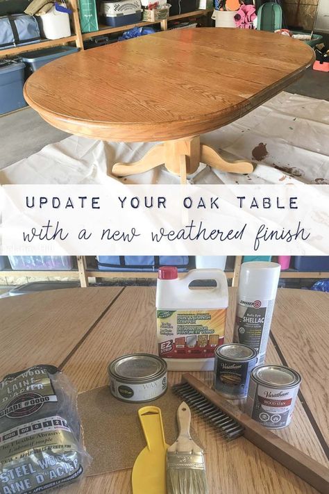 Oak Dining Table Makeover, Painted Oak Table, Dining Table Redo, Oak Table And Chairs, Refinished Table, Kitchen Table Oak, Dining Room Table Makeover, Oak Dining Room Table, Dining Table Makeover