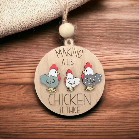 Wooden Christmas Ornaments Homemade, Chicken Ornaments Ideas, Handmade Christmas Crafts To Sell, Christmas Laser Engraving Ideas, 2024 Christmas Ornaments, Diy Wooden Ornaments Christmas, Christmas Craft Fair Ideas To Sell, Diy Christmas Ornaments To Sell, Wood Ornament Painting Ideas