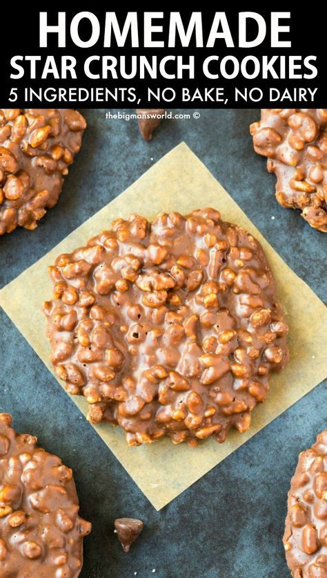 Homemade Star Crunch, Star Crunch Cookies, Star Crunch, Crunch Cookies, No Dairy, Homemade Snacks, How Sweet Eats, Eat Dessert, Cookie Monster