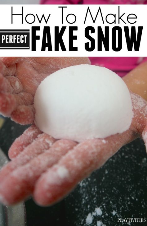 How to make snow with just 2 ingredients. It's a fun sensory play and activity for kids during winter days at home. Make Snow, Jul Diy, Fake Snow, Christmas Crafts For Kids To Make, Winter Preschool, Christmas Activities For Kids, Winter Crafts For Kids, How To Make Snow, Being Held