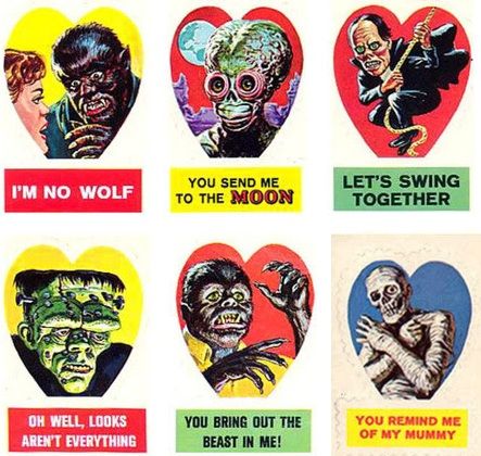 the misunderstood Creepy Valentines, Scream Sound, Quirky Valentines, Halloween Arts, Monster Valentines, Anti Valentines, Scary Things, Vintage Valentine Cards, Monster Mash